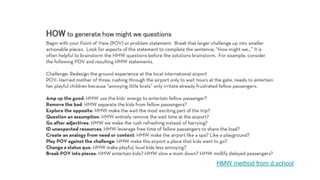 HMW method from d.school
 