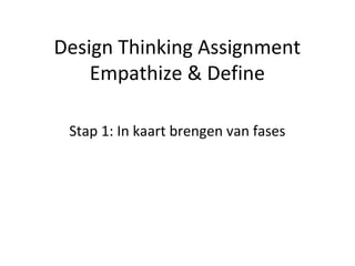 Design thinking assignment empathize & define | PPT