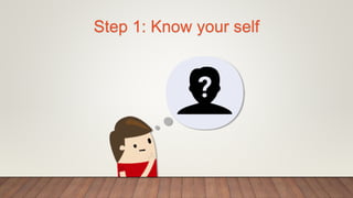 Step 1: Know your self
 