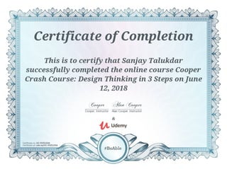 Design Thinking Certification: Cooper Crash Course