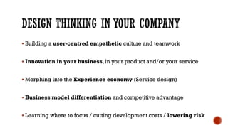 Design thinking innovation training course outline - building a co ...