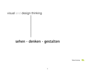 sehen - denken - gestalten
visual and design thinking
Tobias Greissing
1
 