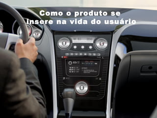 Como o produto se
insere na vida do usuário
 