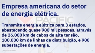 Maio, 2019 / © 2019 IBM Corporation 62
Empresa americana do setor
de energia elétrica.
Transmite energia elétrica para 3 estados,
abastecendo quase 900 mil pessoas, através
de 26.000 km de cabos de alta tensão,
100.000 km de linhas de distribuição, e 900
subestações de energia.
 