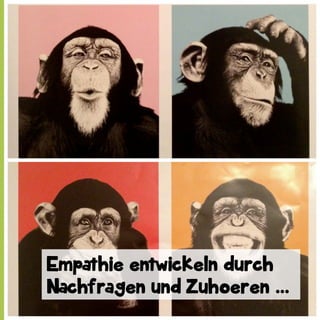 Empathie entwickeln durch
Nachfragen und Zuhoeren ...

 