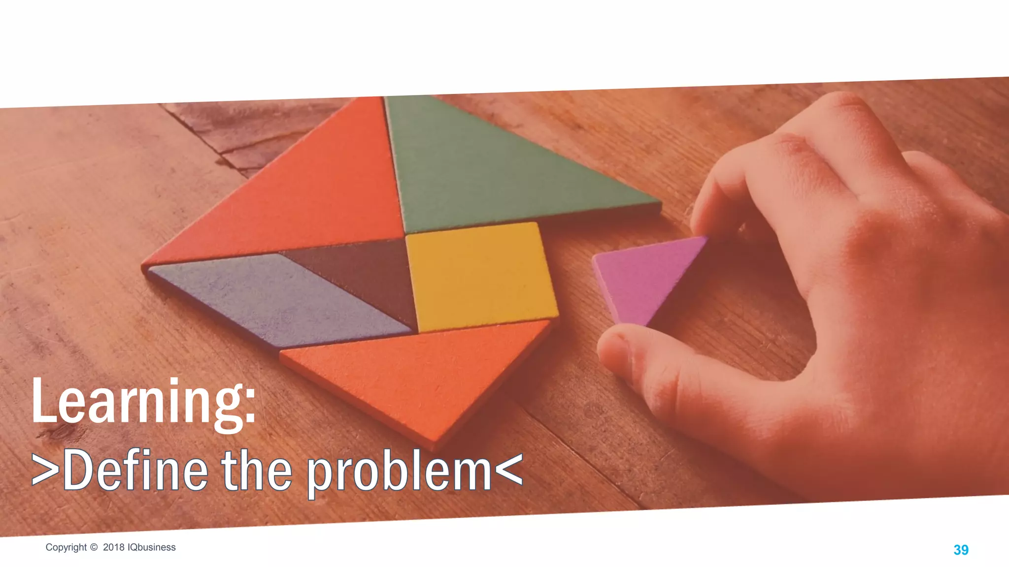 Copyright © 2018 IQbusinessCopyright © 2018 IQbusiness 39
Learning:
 