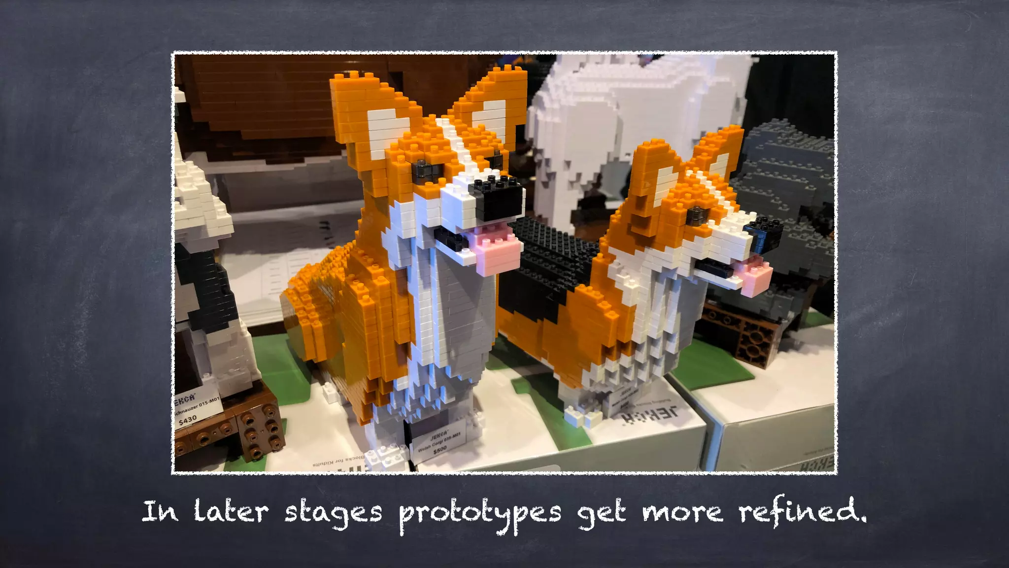 In later stages prototypes get more refined.
 