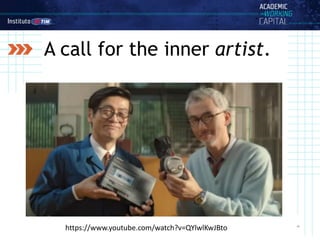‹#›
A call for the inner artist.
https://www.youtube.com/watch?v=QYlwlKwJBto
 
