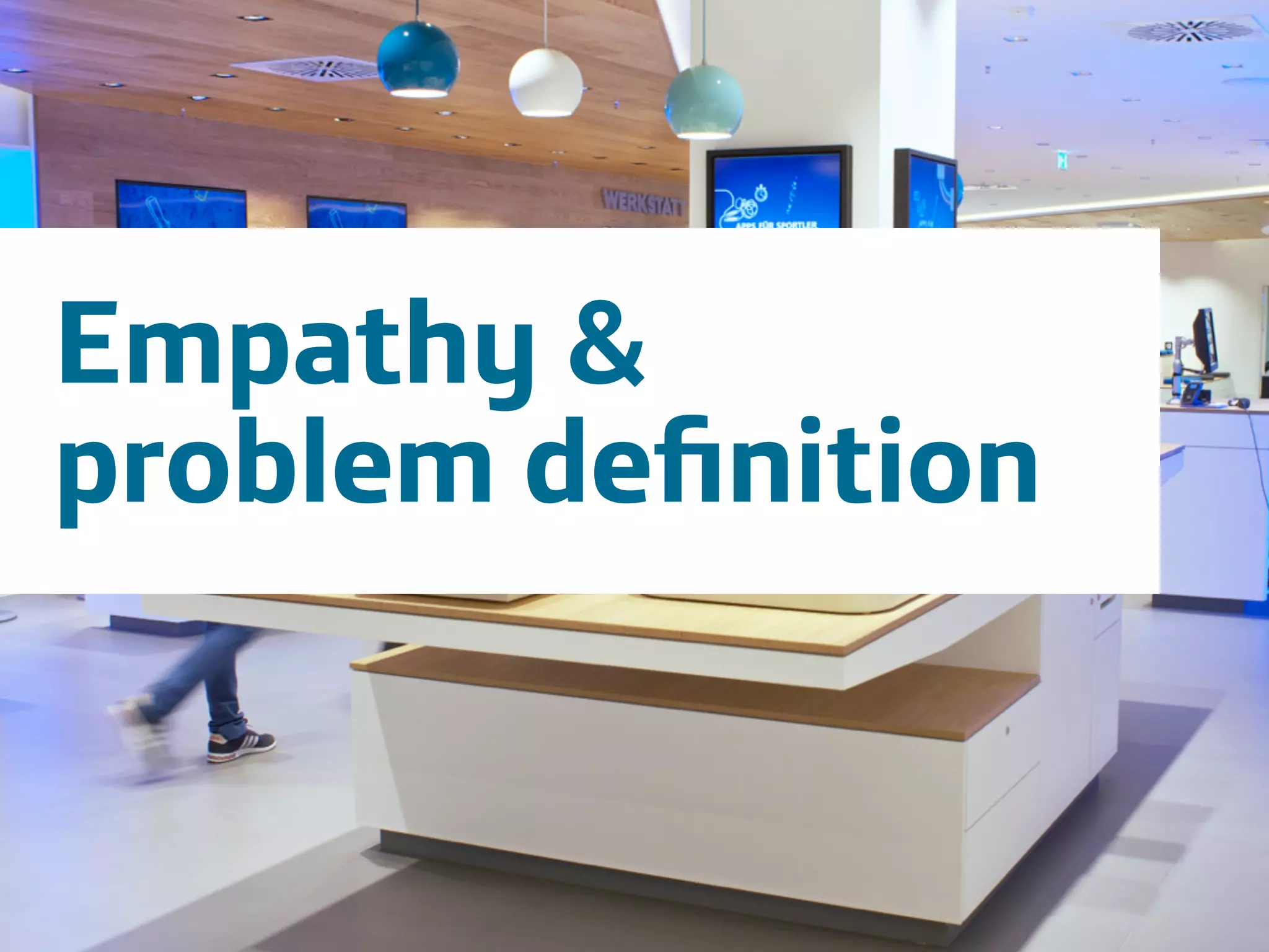 Área
Company Name
15
3 hour workshop
When:
What ways are there to solve problem X?
!
Empathy &
problem deﬁnition
 