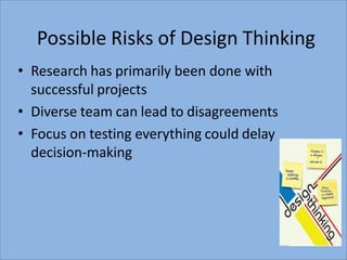 Design Thinking Risks Comprehensive Guide to Design Thinking: Process, Principles, and Case ...