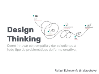 Design
Thinking
Como innovar con empatía y dar soluciones a
todo tipo de problemáticas de forma creativa.
Rafael Echeverría @rafaecheve
 
