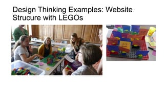 Design Thinking Examples: Website
Strucure with LEGOs
 