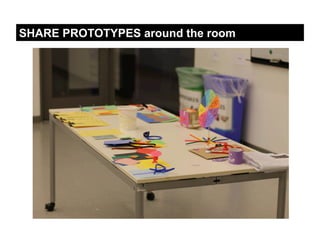 SHARE PROTOTYPES around the room
 
