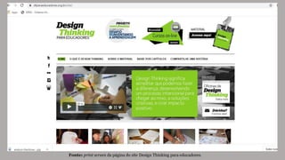 Fonte: print screen da página do site Design Thinking para educadores.
 