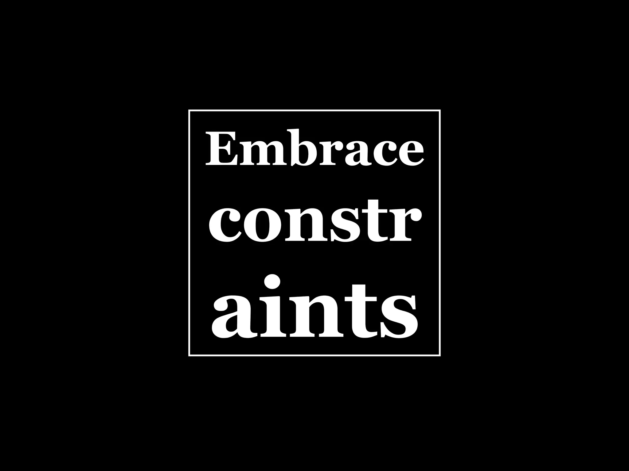 Embrace   constr aints 