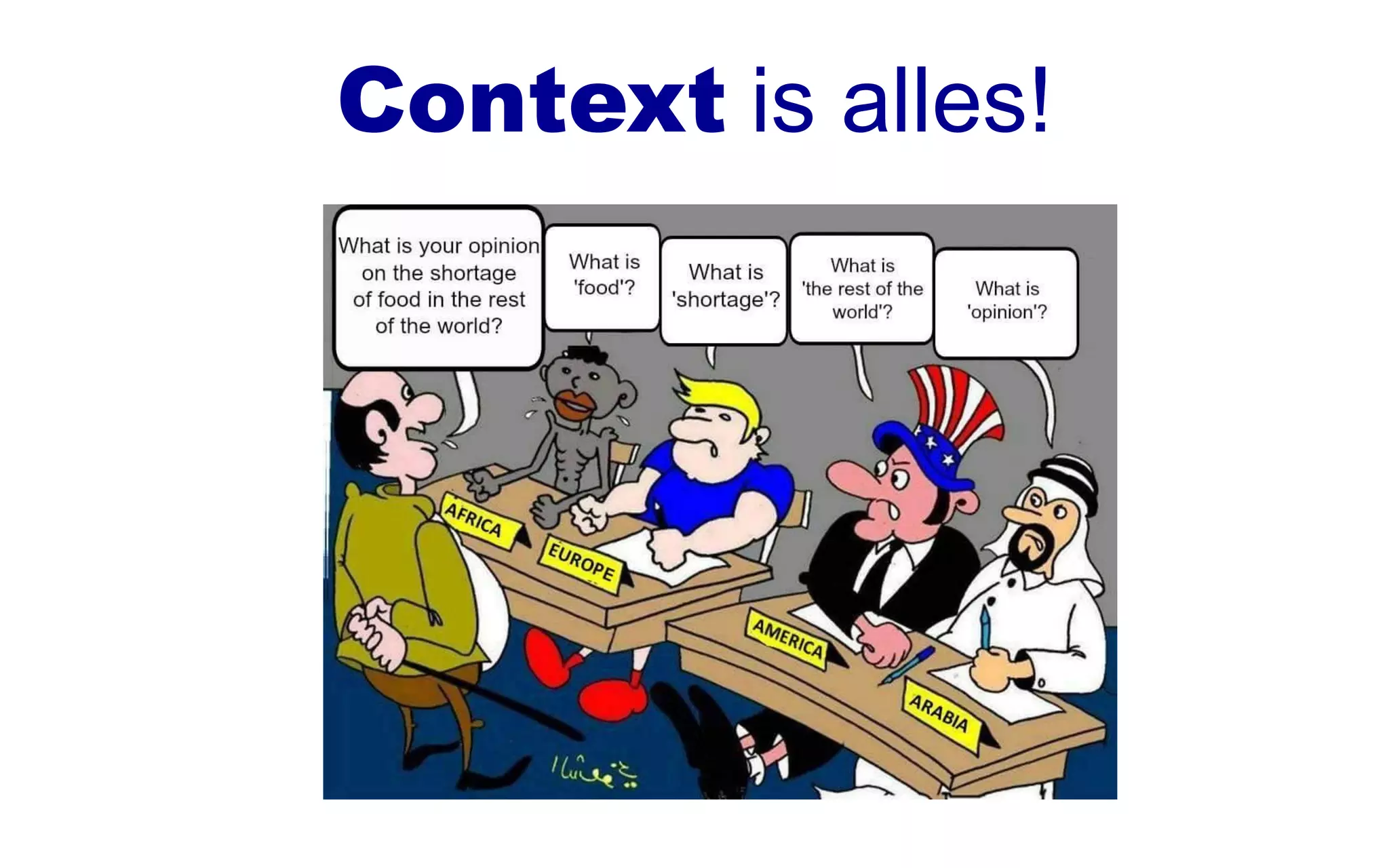 Context is alles!
 