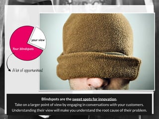 There are 3 types of problems
big unknownsknown unknownsknown knowns
321
Not all types of problems are best suited for a Design Thinking approach!
You know how to
solve them.
You know ways to ﬁnd out
how to solve them.
You don’t know how to solve
them because you don’t
know the root cause.
 