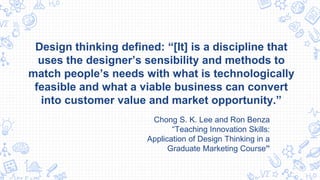 Design thinking slideshare | PPTX