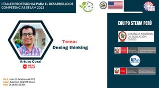 I TALLER PROFESIONAL PARA EL DESARROLLO DE
COMPETENCIAS STEAM 2023
 