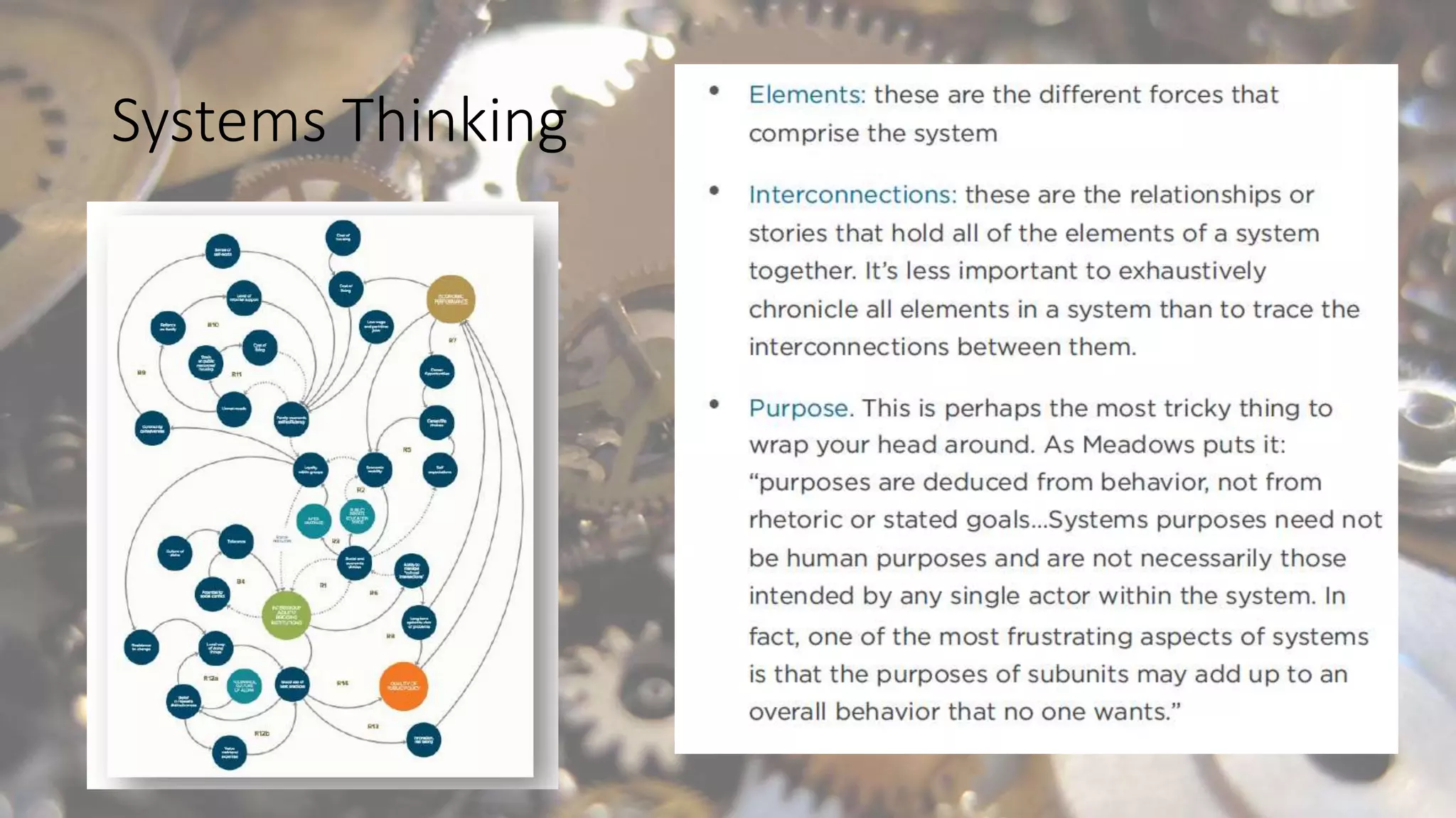 Systems Thinking
 
