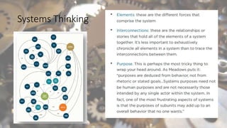 Systems Thinking
 
