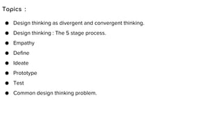 Design Thinking : The 5 Stage Process | PPTX