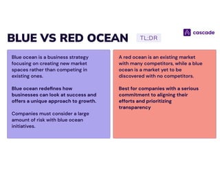 Blue ocean vs red ocean
 
