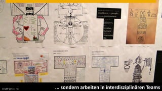 © 2013 SAP 18
      2013                          SPACE =... sondern arbeiten in interdisziplinären Teams
© SAP 2012 | AG. All rights reserved.       CULTURE OF TRUST & CREATIVEMENT        Public   18
 