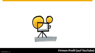 © SAP 2013 | AG. All rights reserved.
   © 2013 SAP 5
                                        Firmen-Profil (auf YouTube)
                                                           Public   5
 
