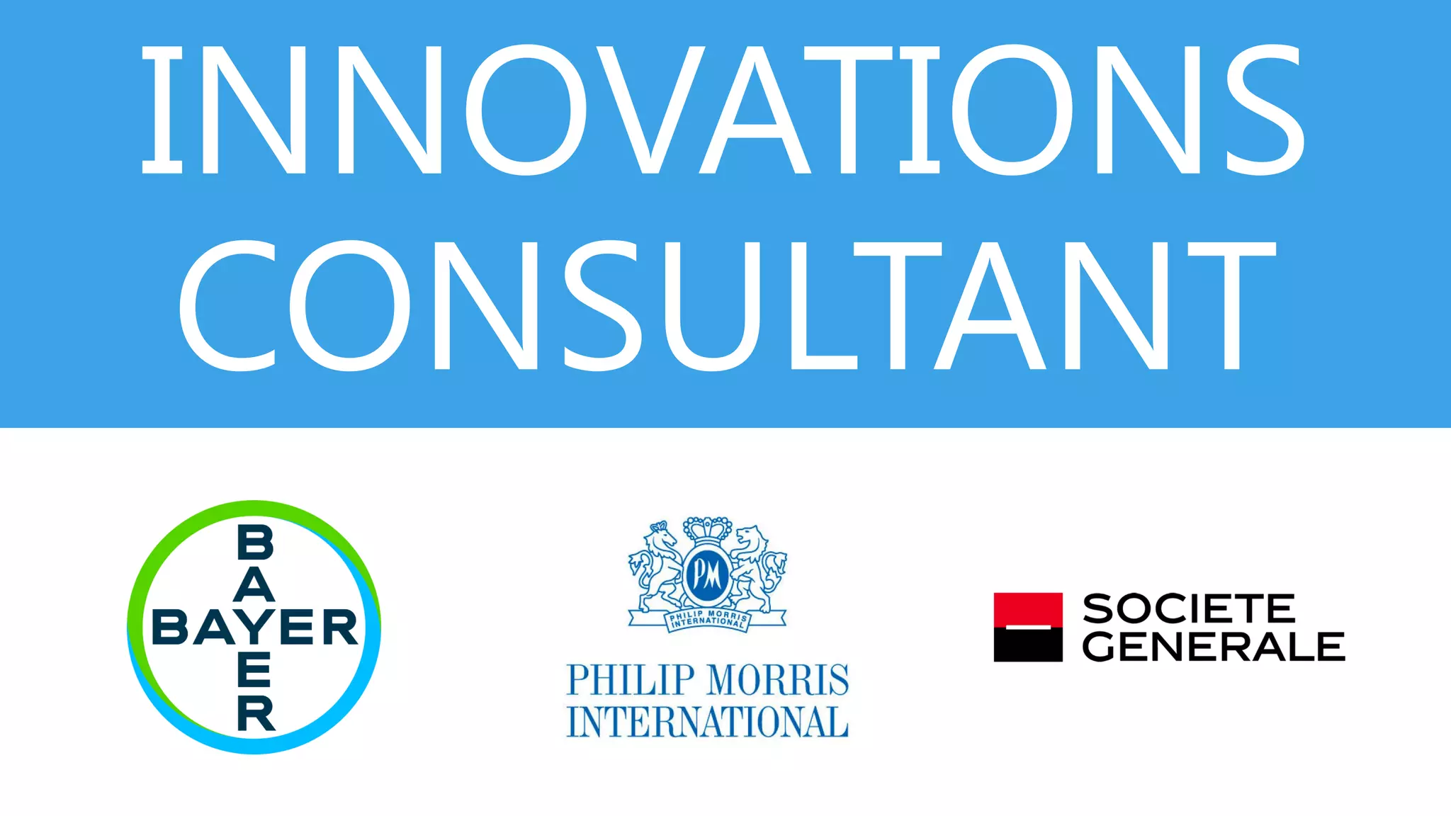 INNOVATIONS
CONSULTANT
 