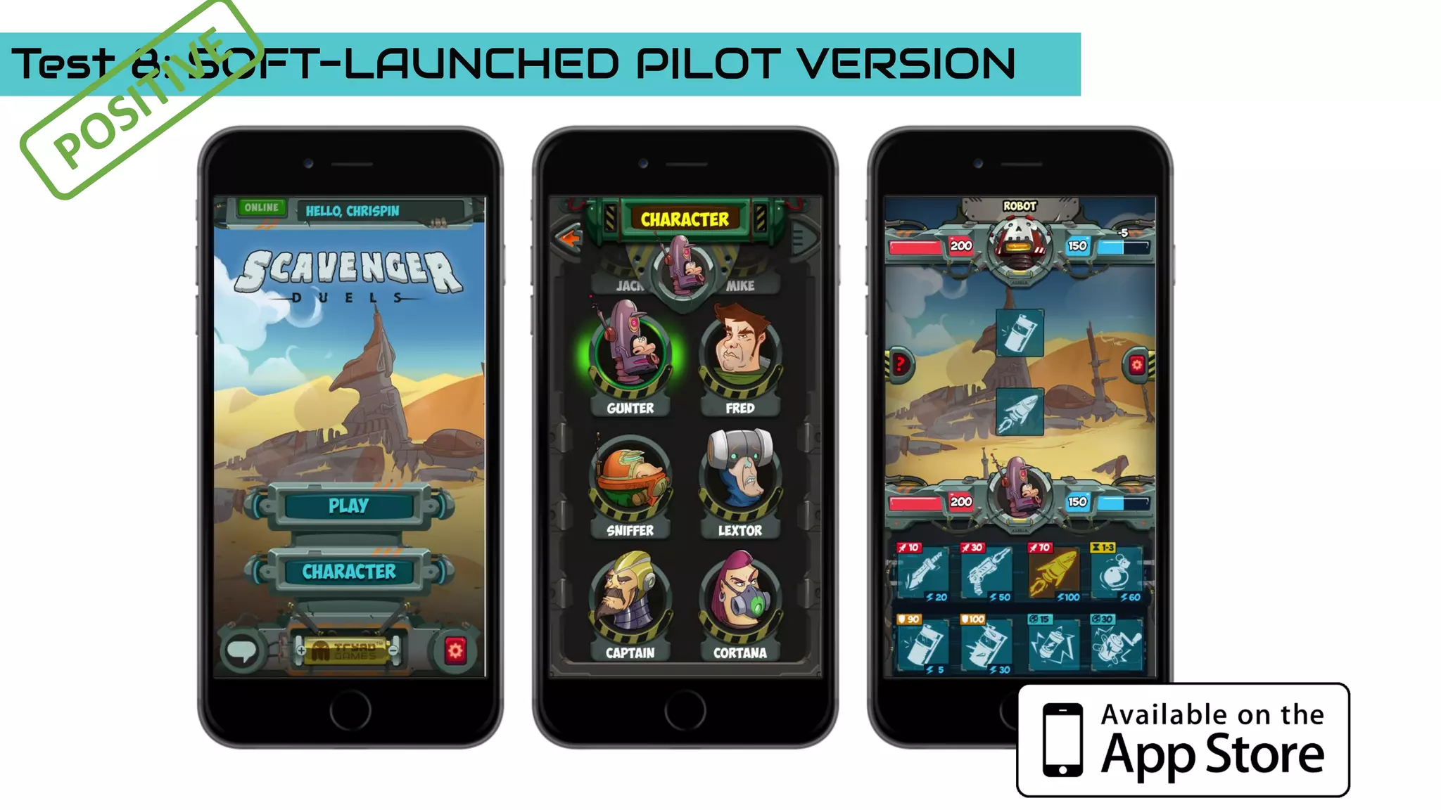 Test 8: SOFT-LAUNCHED PILOT VERSION
 