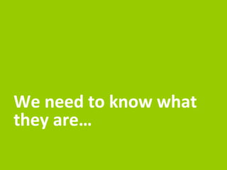 So, what do we need to 
look for when we 
create our personas? 
 