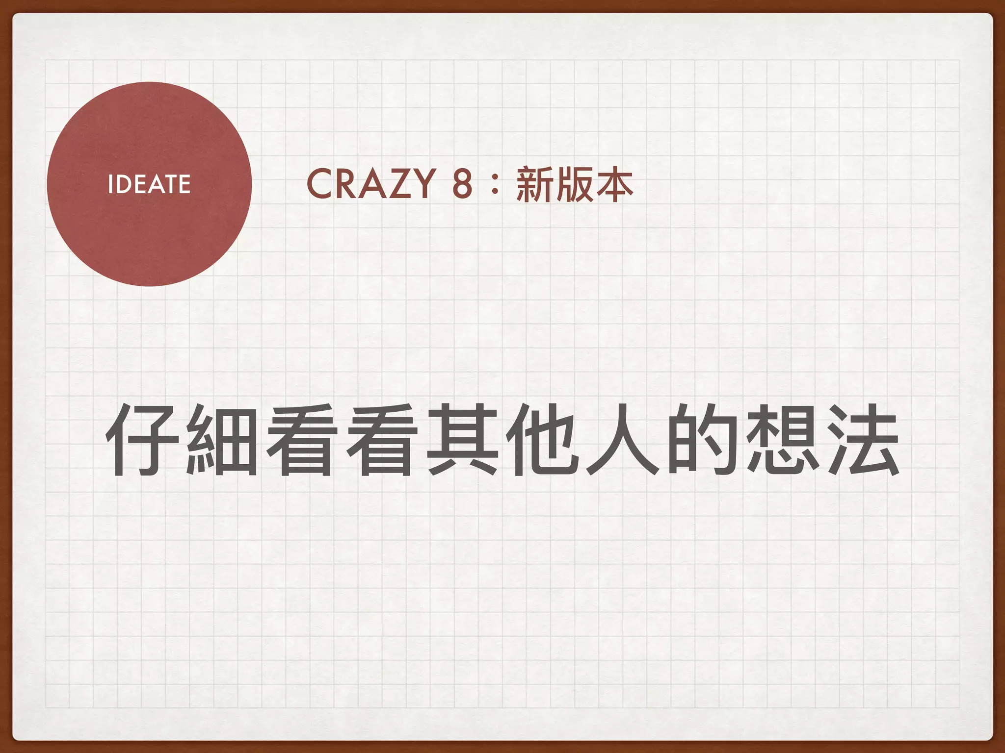 IDEATE CRAZY 8
 