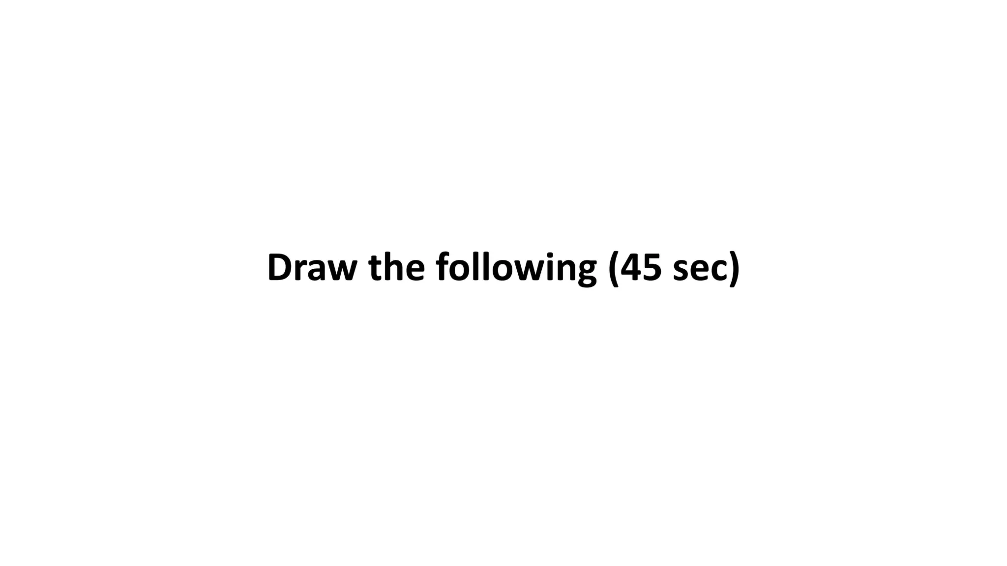 Draw the following (45 sec)
 