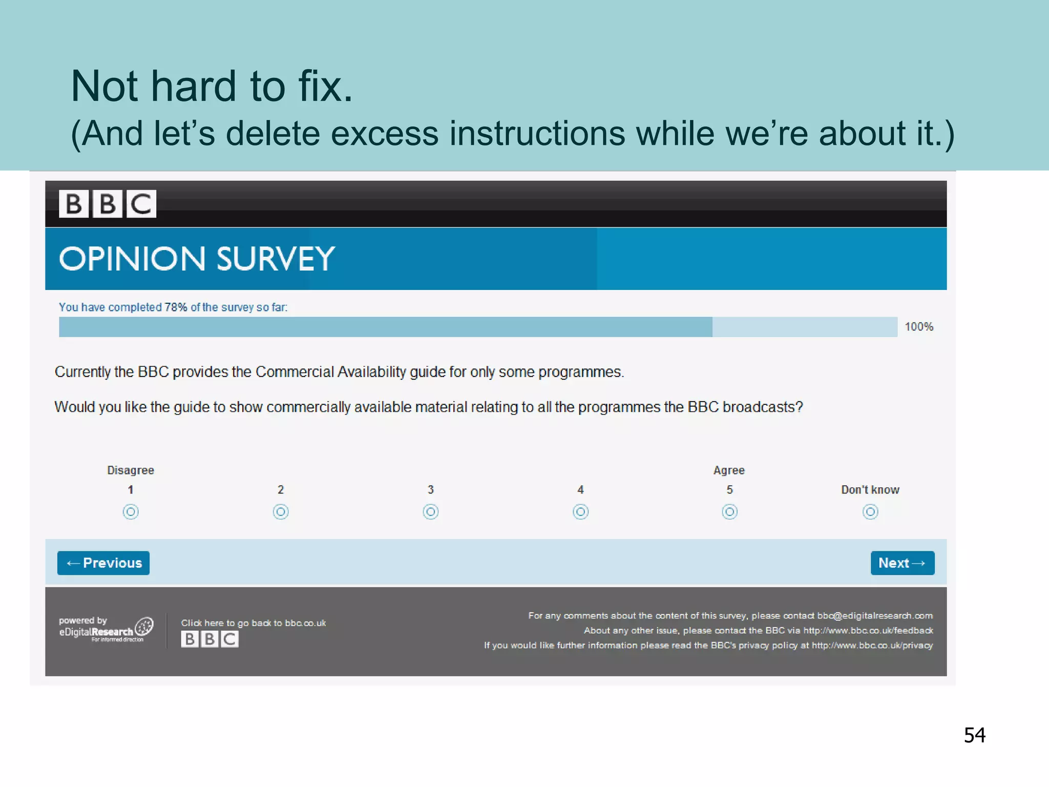 Not hard to fix.
(And let’s delete excess instructions while we’re about it.)
54
 