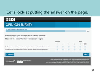 Let’s look at putting the answer on the page.
52
 
