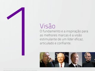 1
ANA CAROLINA VILELA_IGOR ESCALANTE CASENOTE_DESIGN TO BRANDING
                                                                 Visão
                                                                 O fundamento e a inspiração para
                                                                 as melhores marcas é a visão
                                                                 estimulante de um líder eficaz,
                                                                 articulado e confiante.
 