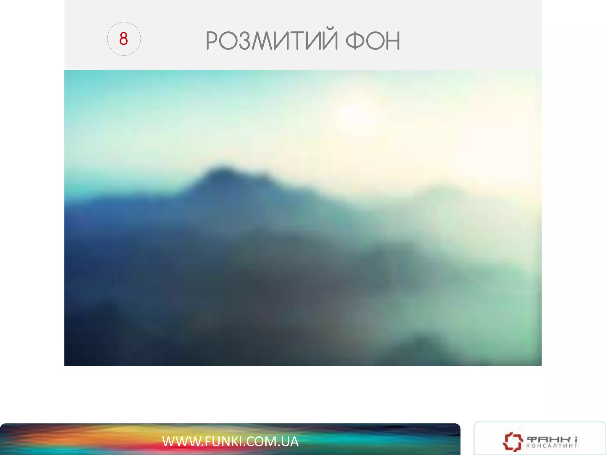 8 РОЗМИТИЙ ФОН 
WWW.FUNKI.COM.UA 
 