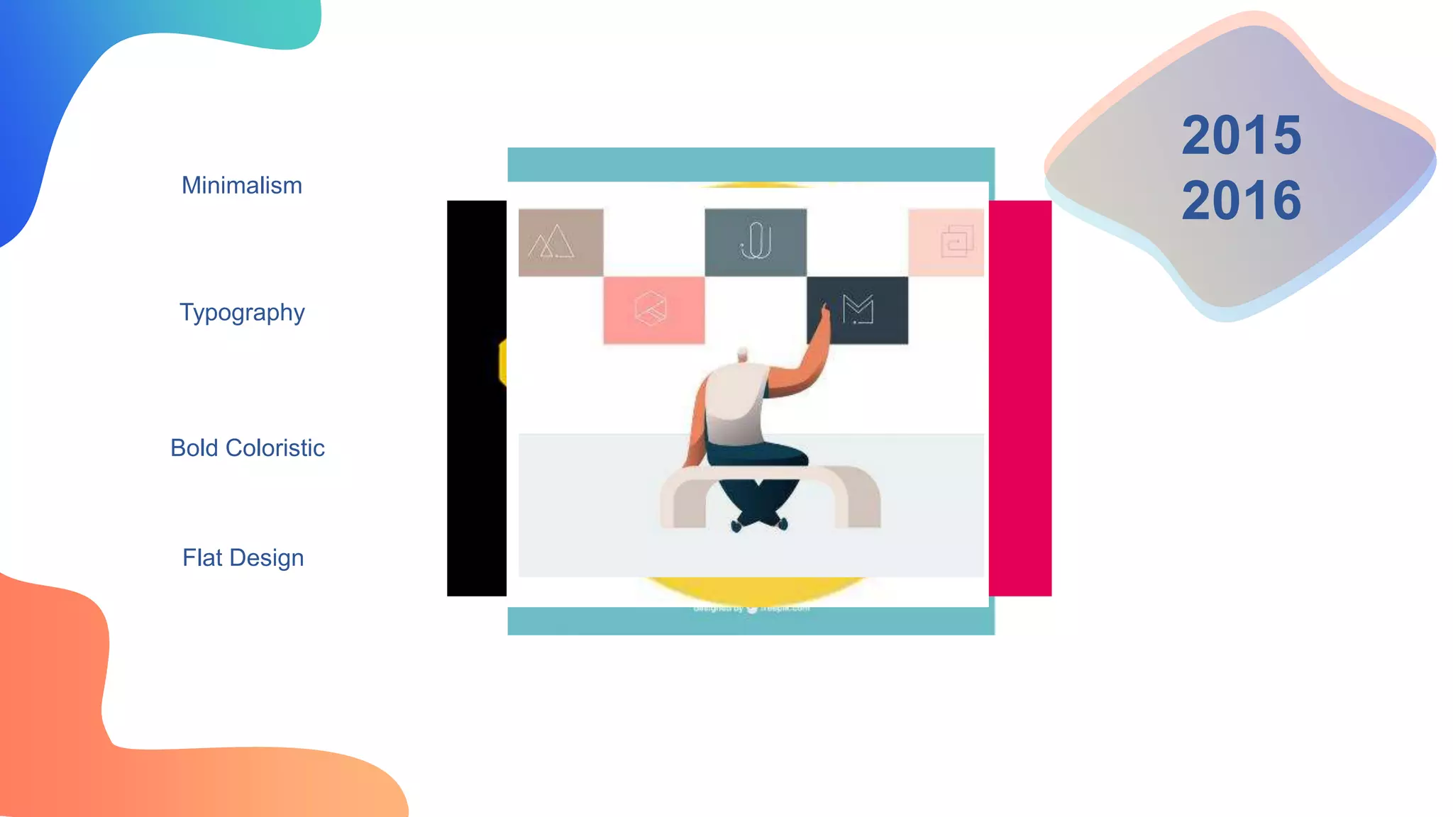 2015
2016
Minimalism
Typography
Bold Coloristic
Flat Design