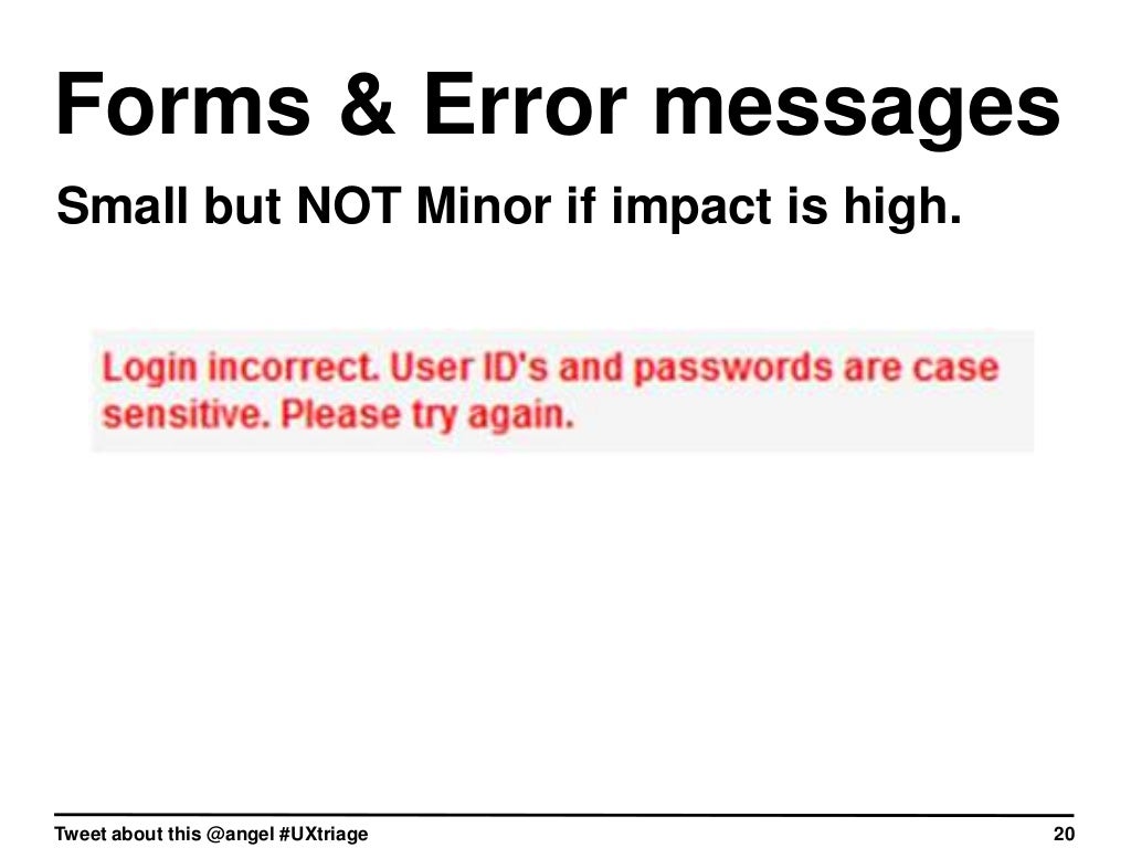 Forms & Error messages Small