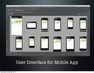User Interface for Mobile App
Wednesday, November 20, 13

 