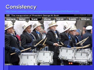Consistency http://www.usatoday.com/news/graphics/inauguration2005/flash01.htm 