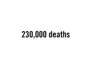 230,000 deaths
 