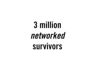 3 million
networked
 survivors
 