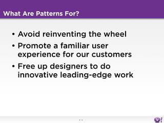 Designing with patterns in the real world