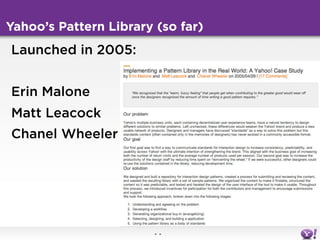 Designing with patterns in the real world