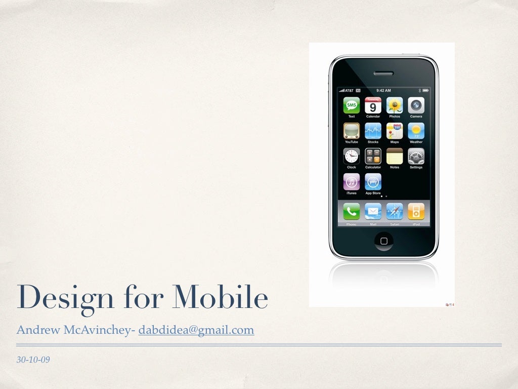 Design for Mobile