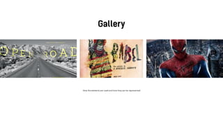 How the elements are used and how they can be represented
 