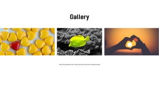 How the elements are used and how they can be represented
 