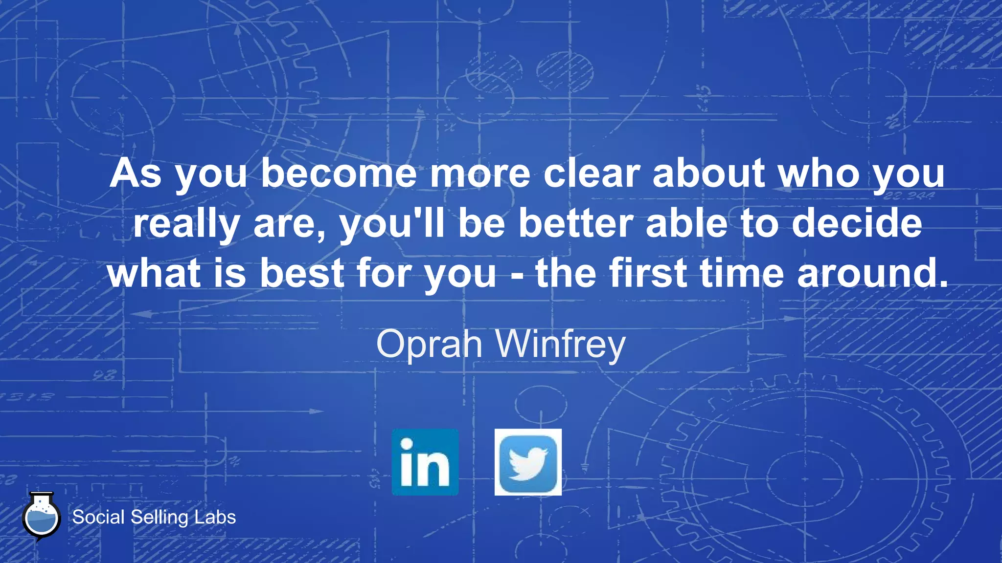 Social Selling Labs
In 1965, I was teaching a seminar on
freedom when I told my students that the
ultimate freedom lay in casting a dice to
decide what to do. They were so shocked
and fascinated that I knew I had to write
the book.
Luke Rhinehart
 